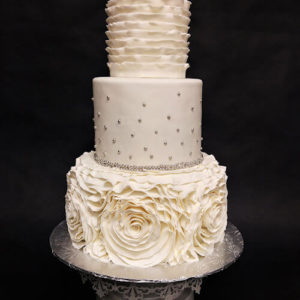 Cake Savvy Ruffle wedding cake Chilliwack